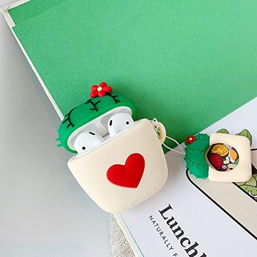 Social SevenPanda Funda Airpods, 3D Cute Cartoon Airpods Cover Fundas de Auriculares Recargables