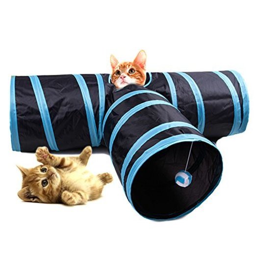 Túnel para gato HYSUNG 3 vías plegable Juego para mascotas Túnel con