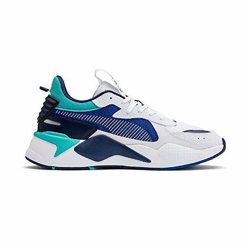 Moda PUMA RS-X Hard Drive Hombres Blanco Zapatillas-UK 9