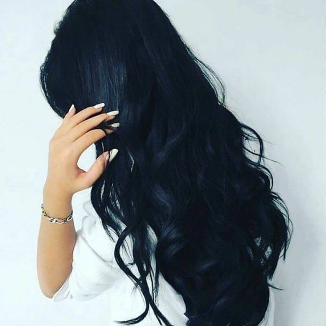 Moda Cabelo preto azulado 