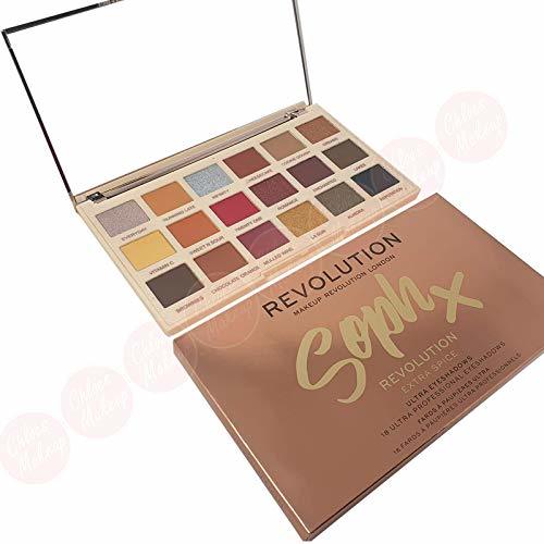 Belleza Makeup Revolution Soph X Ultra Eyeshadows Extra Spice Paleta 18 cieni do