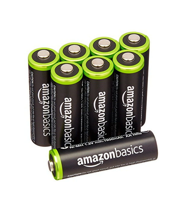 Electronic AmazonBasics - Juego de 8 pilas recargables AA Ni-MH