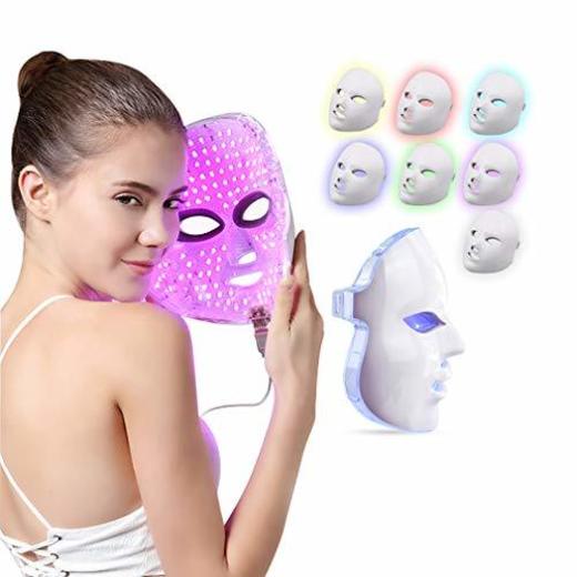 Máscara de terapia con luz LED de 7 colores