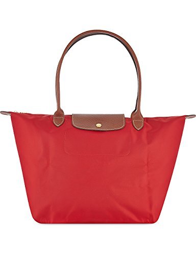Social Longchamp - Bolsa de Sintético Mujer, color Rojo, talla 19x30x31 cm
