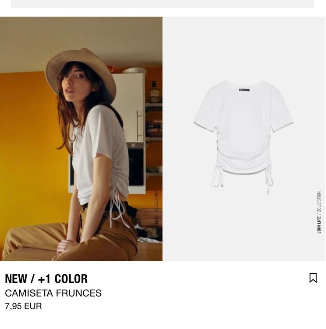 Moda Camiseta frunces