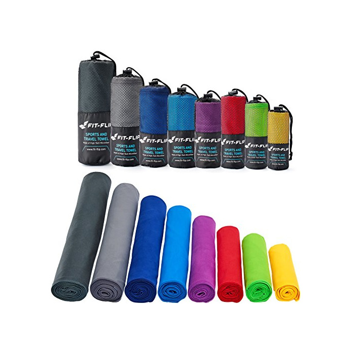 Social Fit-Flip Toalla de Microfibra en Todos los tamaños / 12 Colores -