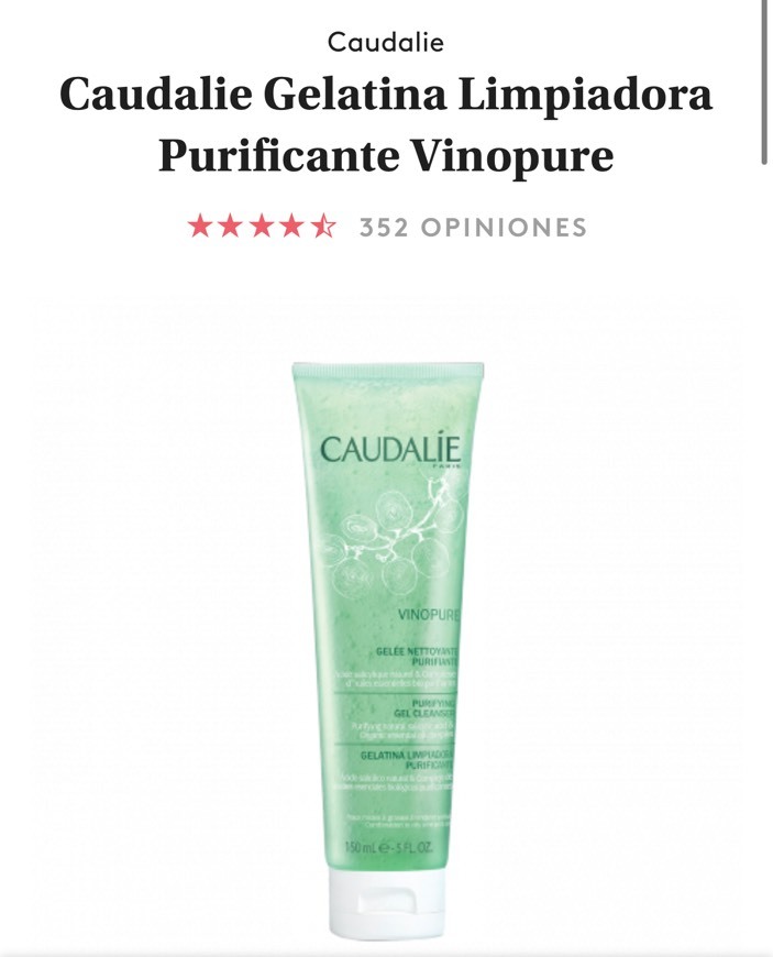 Película Gelatina purificante Caudalie