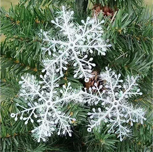 Product 10 Paquetes Con 30 Piezas De Copos Nieves Para Árbol De Navidad