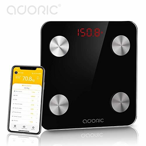 Social Báscula Grasa Corporal Bluetooth Más de 8 Funciones, Báscula Analógica Monitores de