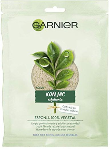 Garnier BIO Esponja Exfoliante Limpiadora de Konjac Natural - 2 de 1