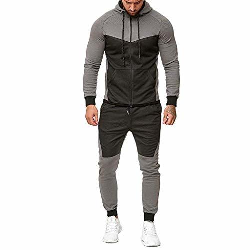 Fashion MXJEEIO Conjunto de Chándal de fútbol Deportivo con Capucha para Hombre Invierno