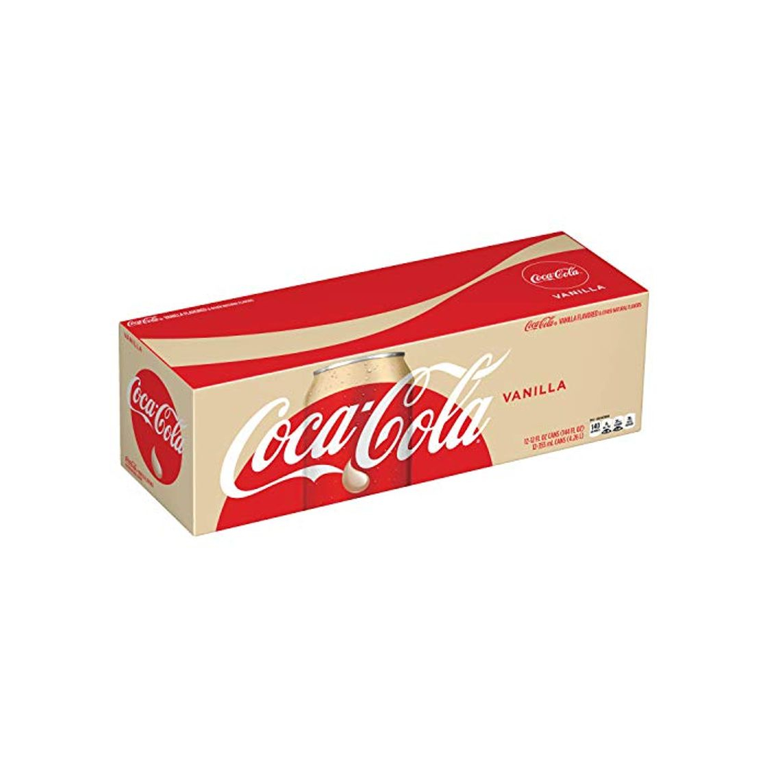 Product Coca Cola Refresco con gas, Sabor Vainilla - Paquete de 12 x