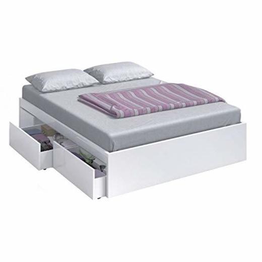 Habitdesign 006088BO - Cama con 4 cajones para somier 150 x 190