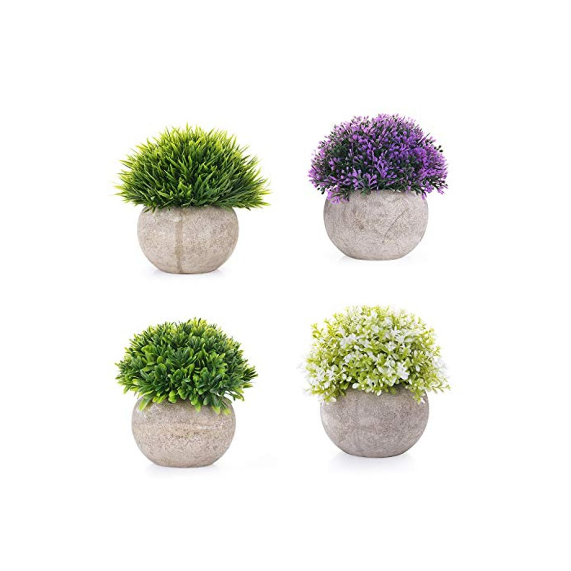 Social EEKONG Plantas Artificiales Suculentas Plásticas Flor pequeñas en Maceta para decoración del