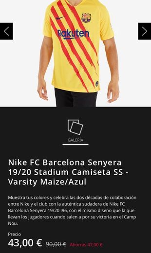 Nike FC Barcelona Senyera 19/20 Stadium Camiseta SS - Varsity ...