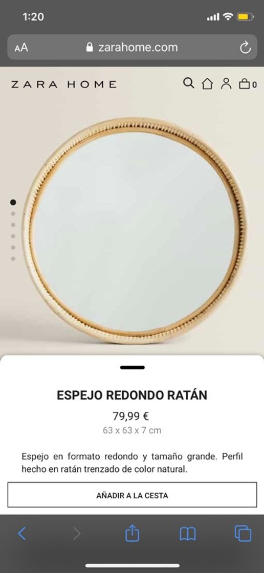 Moda ESPEJO REDONDO RATÁN