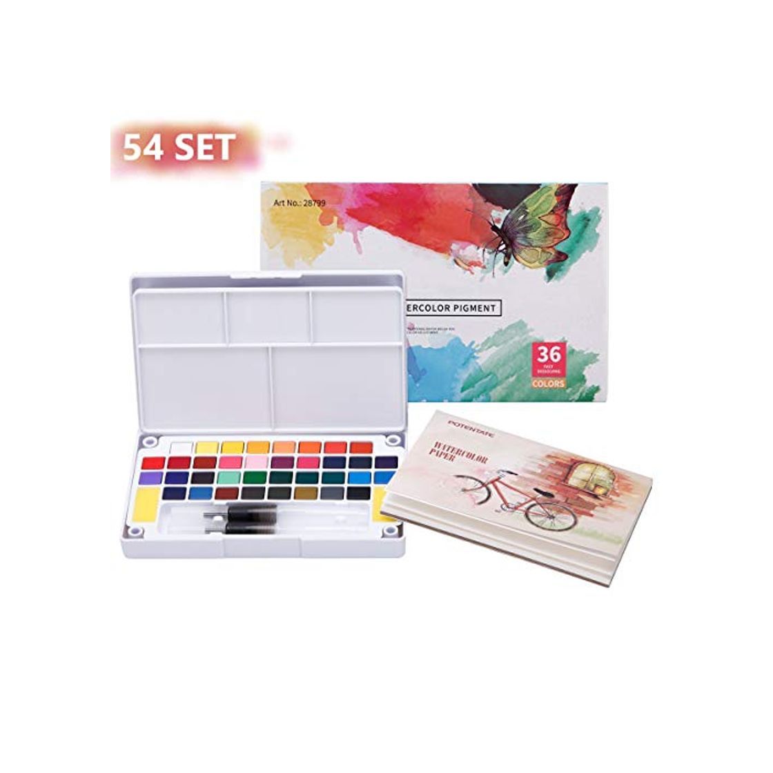 Social LAOYE - Set de Acuarelas de 36 Colores de Agua