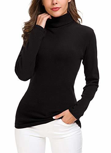 Social EXCHIC Suéter de Cuello Alto de la Mujer