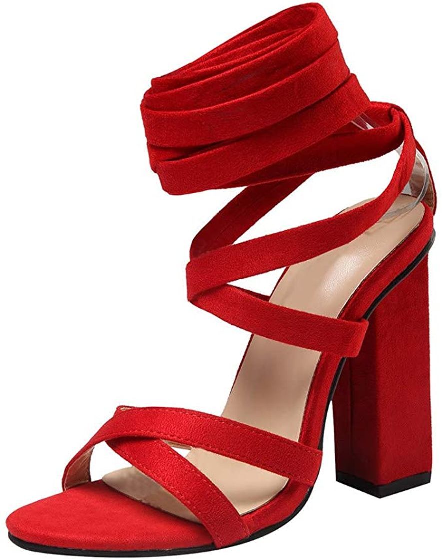 Social Mujeres tacón Alto Plataforma Fiesta Noche Boda Zapatos de Punta Abierta Sandalias de Tiras Cruzado número 7 40