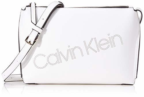 Producto Calvin Klein Punched EW Xbody, Bolso con Bandolera para Mujer, Blanco