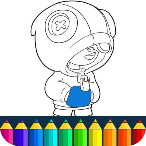 Brawl Coloring Stars Game Kids Colorging Book Cartoon Brawlers Bs Stars 🌵