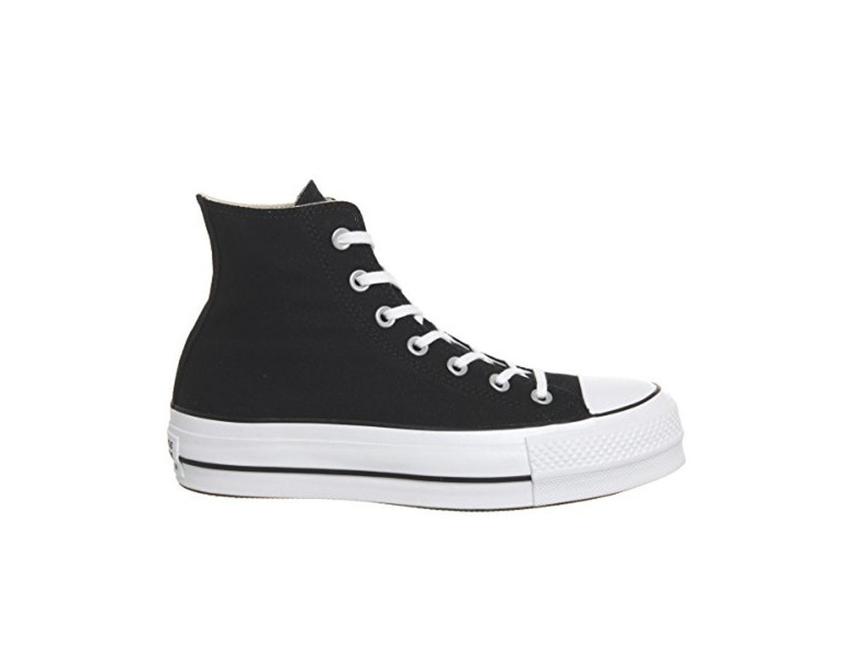 Fashion Converse Chuck Taylor CTAS Lift Hi, Zapatillas para Mujer, Negro