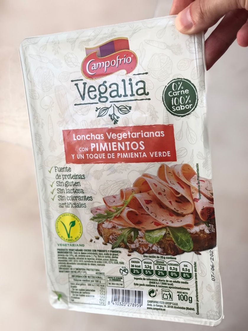 Producto Lonchas vegetarianas con pimientos y pimienta 