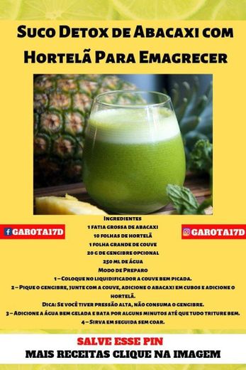 Suco detox para emagrecer