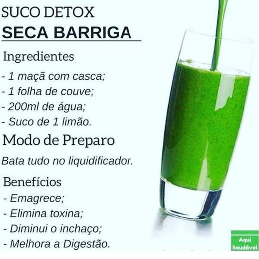 Suco detox seca barriga