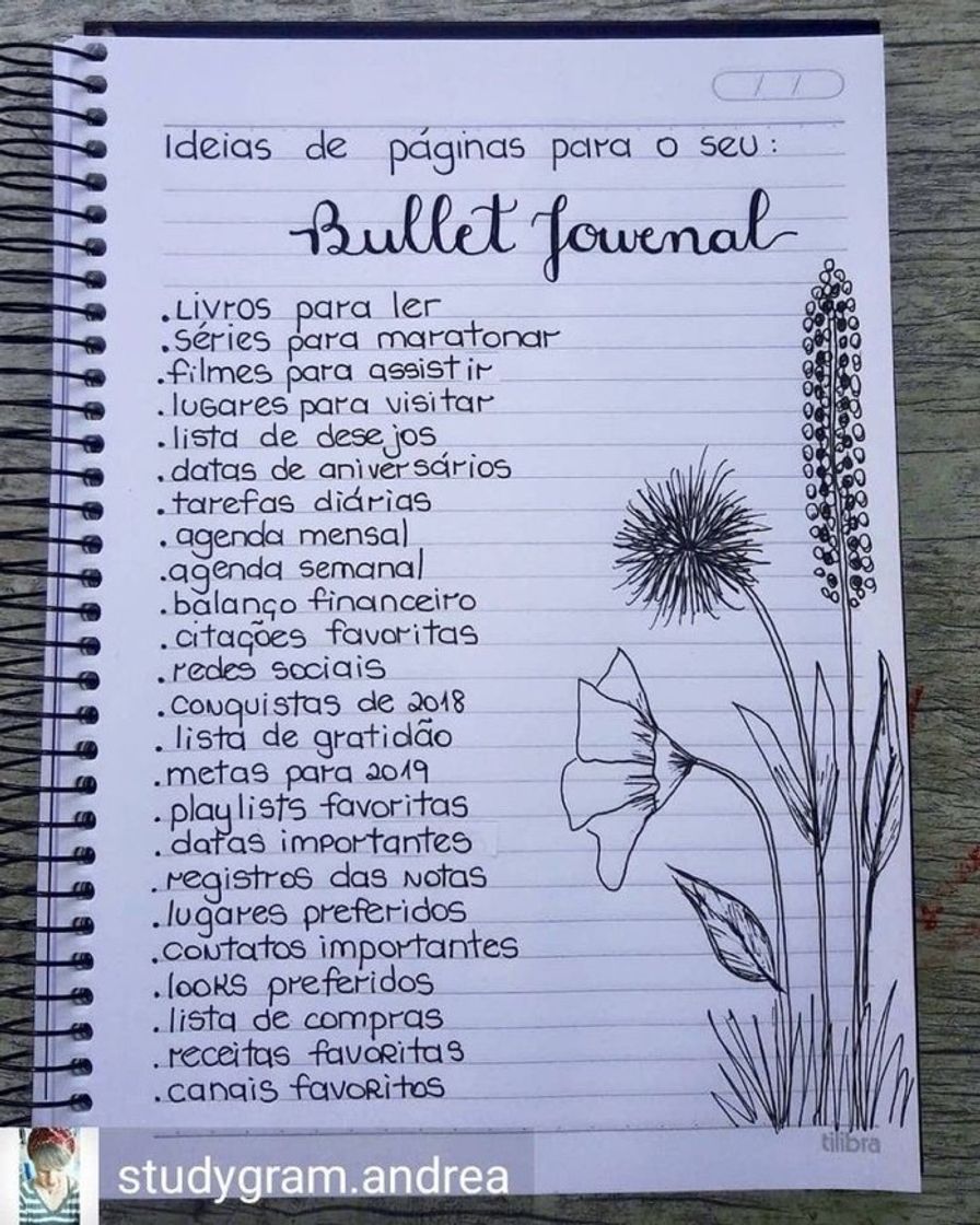 Moda Ideias de páginas para bullet journal