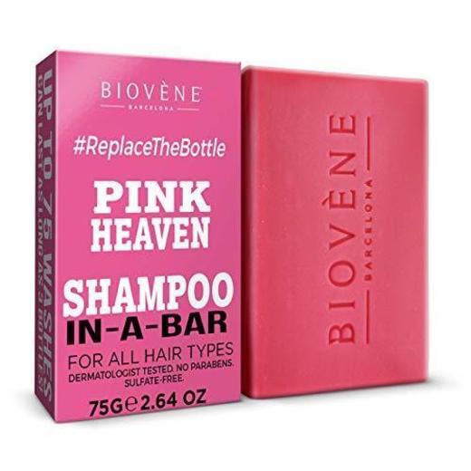 Biovène Pink Heaven Shampoo In-A-Bar - Champú en barra para una limpieza