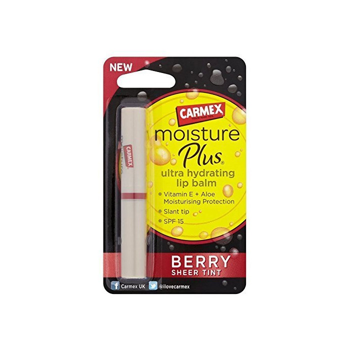 Beauty Carmex MOISTURE PLUS Ultra Hydrating BERRY Sheer Tint SPF15 LIP BALM 2g