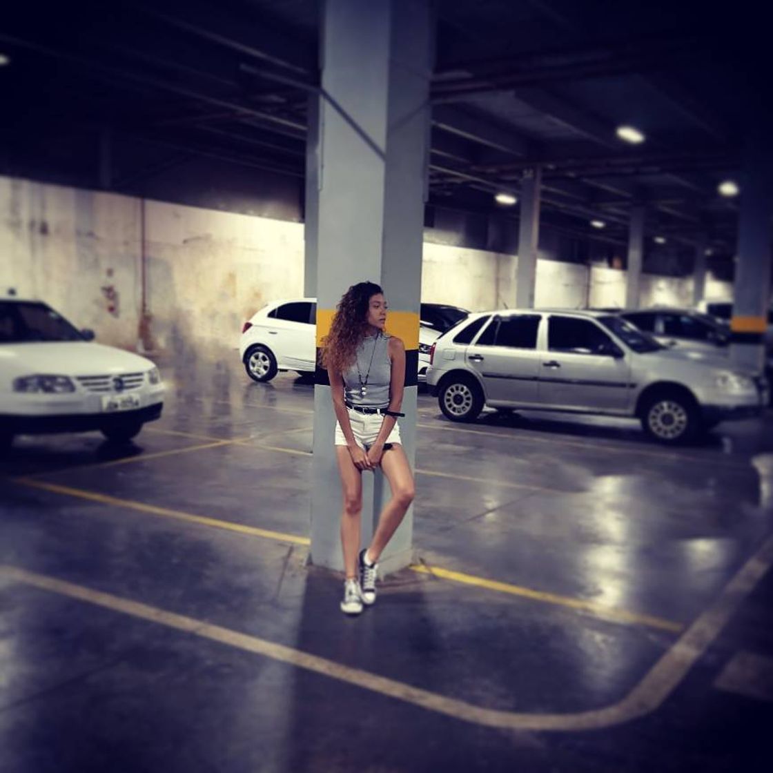 Foto no estacionamento