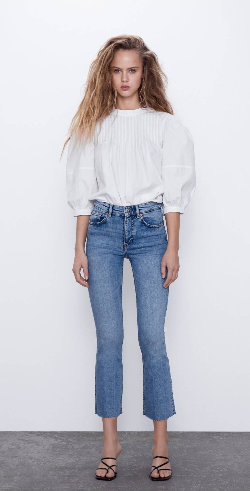 Product Jeans Mid Rise Cropped Flare