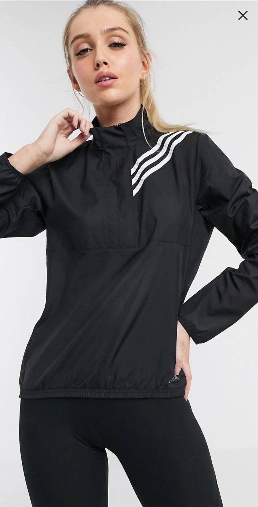 Product Chaqueta con cremallera y 3 en negro| Adidas Running