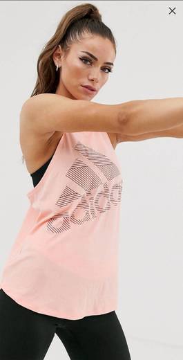 Camiseta deportiva sin mangas rosa| Adidas