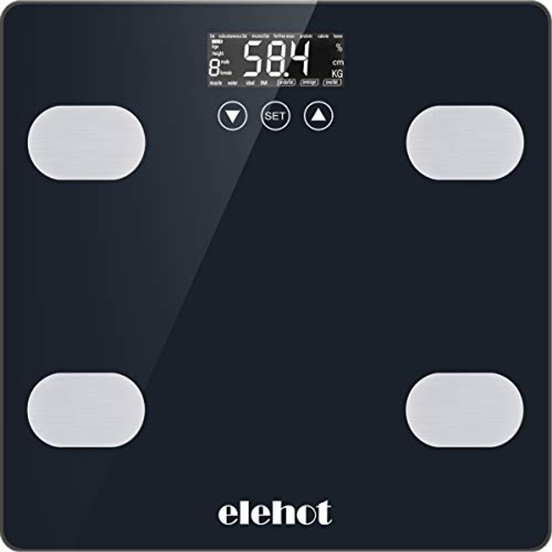 Social Bascula Baño Bascula Grasa Corporal Digital Adecuado para Peso Óseo y Muscular