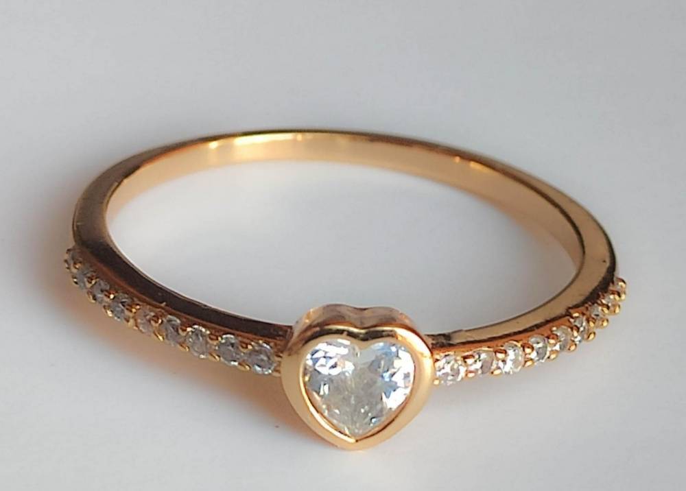 Social Anillo corazón dorado Amelia