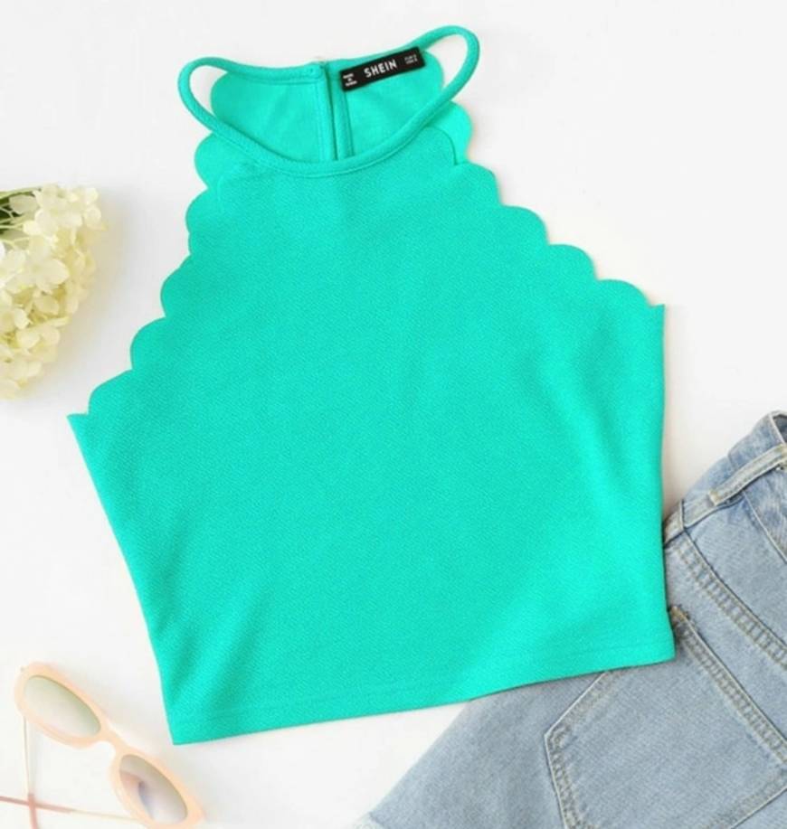 Social Top halter verde brillante
