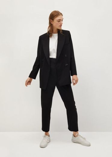 MANGO Blazer estruturado de abotoadura dupla