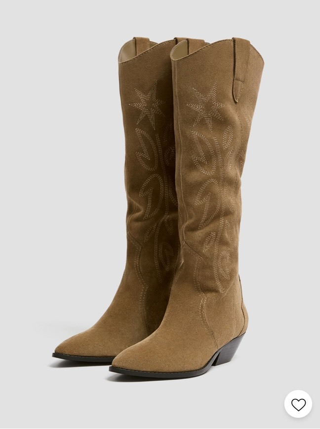 Moda PULL&BEAR Botas cowboy em areia