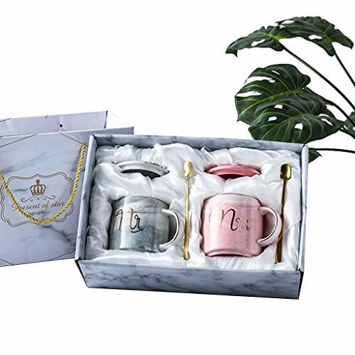 Home Amycute 2 PCS Tazas de Regalo para Parejas