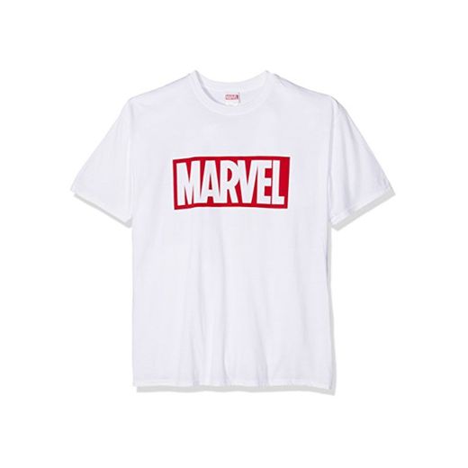 Marvel Camiseta Manga Corta Core Logo Blanco S