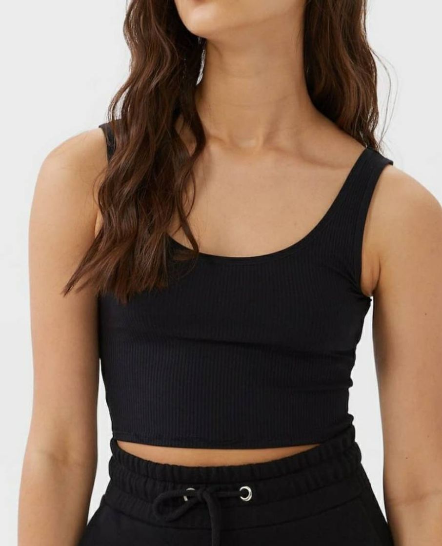 Fashion Crop Top preto 