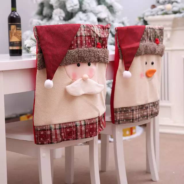 Cobertores de respaldo de silla navideños