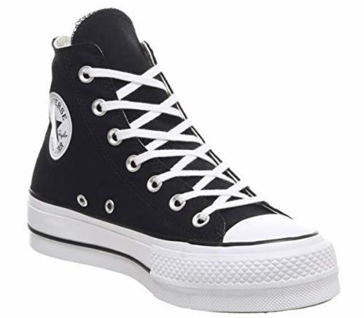 Converse Chuck Taylor CTAS Lift Hi, Zapatillas para Mujer, Negro