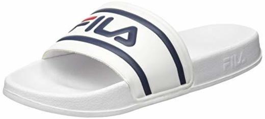 Fila Morro Bay Slipper, Zapatos de Playa y Piscina para Hombre, Blanco