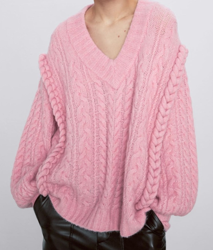 Producto Sweater de malha rosa