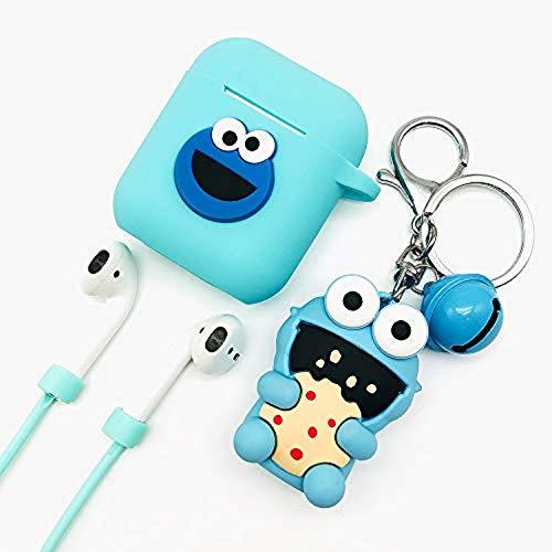 Electronic Ztowoto Airpods Case Keychain Funda Protectora de Silicona y Piel para Apple