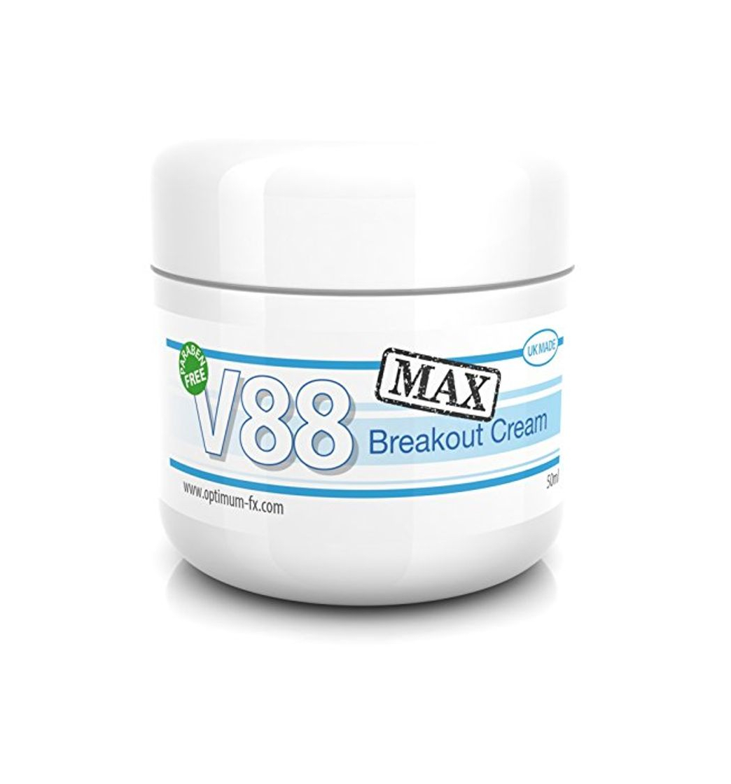 Product V88 MAX Crema Para Brotes DOBLE EFECTIVIDAD Con Ácido Salicílico Para Granos Puntos Negros Imperfecciones y Piel Problemática SIN Parabenos 50 Gramos